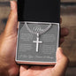 To My Man | Artisan Cross Necklace on Cuban Chain