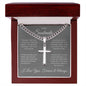 To My Soulmate | Artisan Cross Necklace on Cuban Chain