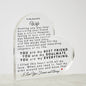 To My Beautiful Wife | Acrylic Heart Plaque