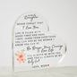 To My Daughter | Acrylic Heart Plaque