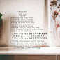 To My Beautiful Wife | Acrylic Heart Plaque