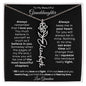 To My Beautiful Granddaughter | Birth Flower Name Necklace