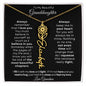 To My Beautiful Granddaughter | Birth Flower Name Necklace