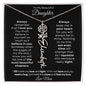 To My Beautiful Daughter | Birth Flower Name Necklace
