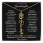 To My Beautiful Granddaughter | Birth Flower Name Necklace