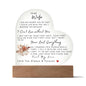 To My Wife | Acrylic Heart Plaque