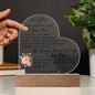 To My Daughter | Acrylic Heart Plaque |