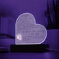To My Daughter | Acrylic Heart Plaque |