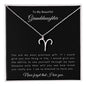 To My Beautiful Granddaughter | Zodiac Symbol Necklace