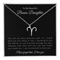 To My Beautiful Bonus Daughter | Zodiac Symbol Necklace