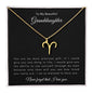 To My Beautiful Granddaughter | Zodiac Symbol Necklace