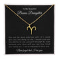 To My Beautiful Bonus Daughter | Zodiac Symbol Necklace