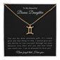 To My Beautiful Bonus Daughter | Zodiac Symbol Necklace