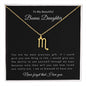 To My Beautiful Bonus Daughter | Zodiac Symbol Necklace