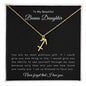 To My Beautiful Bonus Daughter | Zodiac Symbol Necklace