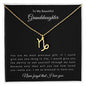 To My Beautiful Granddaughter | Zodiac Symbol Necklace