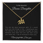To My Beautiful Bonus Daughter | Zodiac Symbol Necklace