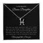 To My Beautiful Bonus Daughter | Zodiac Symbol Necklace