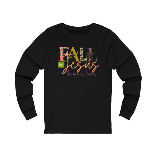 Fall for Jesus | Unisex Jersey Long Sleeve Tee | Ladies