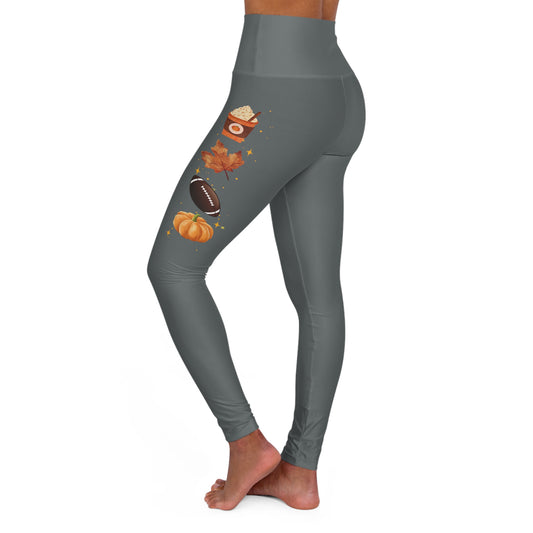 High Waisted Yoga Leggings (AOP) - Ladies