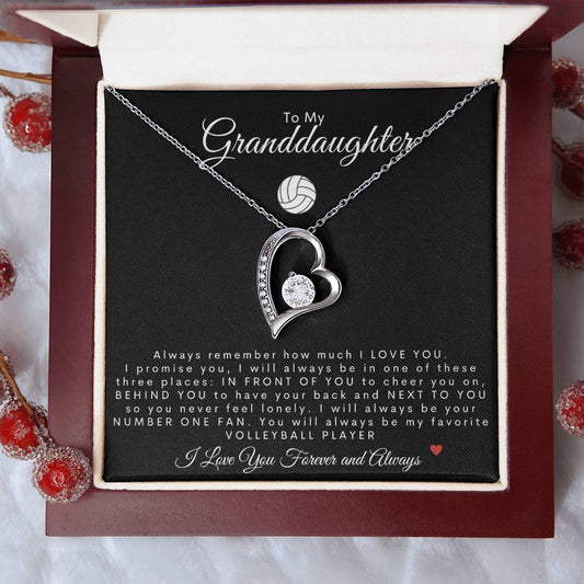 To My Granddaughter | Forever Love Necklace | Volleyball