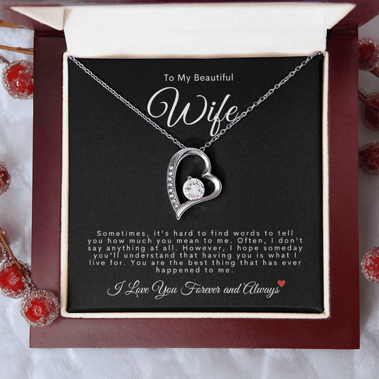 To My Beautiful Wife | Forever Love Necklace