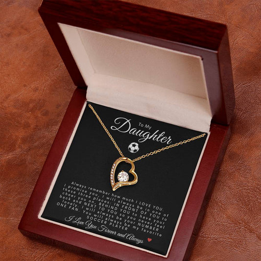 To My Daughter | Forever Love Necklace | Soccer