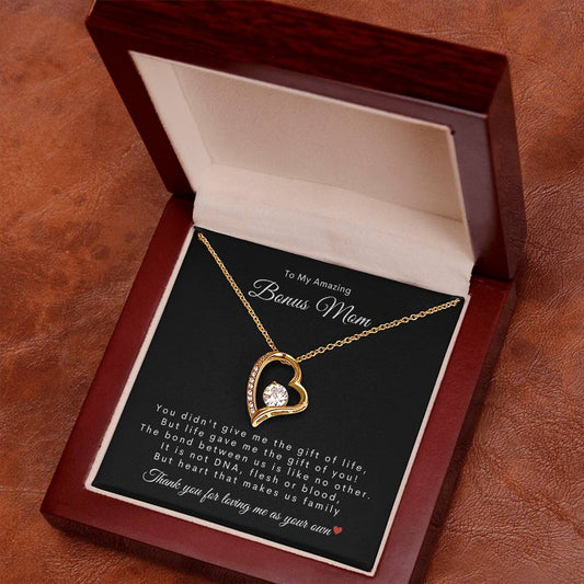 To My Amazing Bonus Mom | Forever Love Necklace