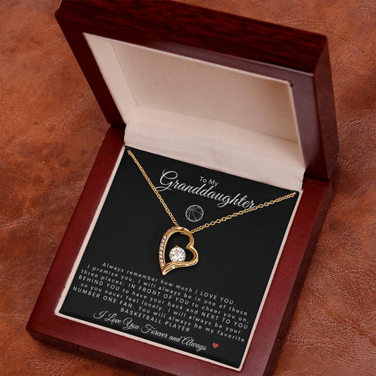 To My Granddaughter | Forever Love Necklace | Basketball