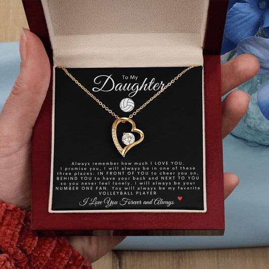 To My Daughter | Forever Love Necklace | Volleyball