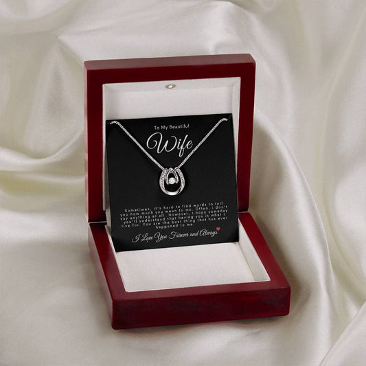 To My Beautiful Wife | Lucky In Love Necklace