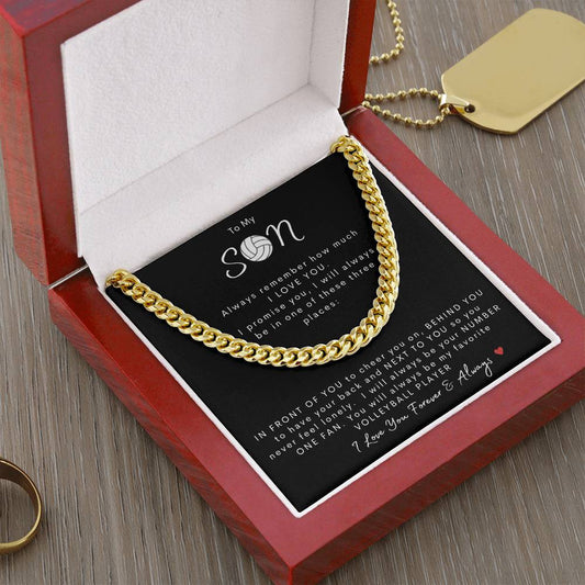 To My Son | Cuban Link Chain | Volleyball