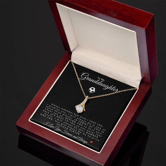 To My Granddaughter | Alluring Beauty Necklace | Soccer