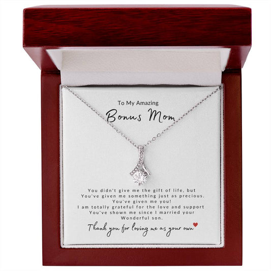 To My Amazing Bonus Mom | Alluring Beauty Necklace | Daughter-In-Law