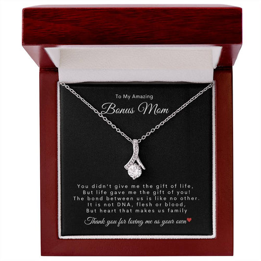 To My Amazing Bonus Mom | Alluring Beauty Necklace