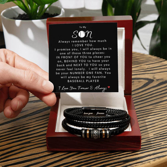 To My Son | Love You Forever Bracelet | Baseball