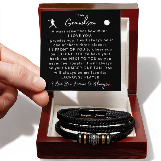 To My Grandson | Love You Forever Bracelet | Lacrosse